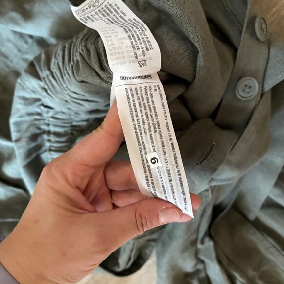 Abercrombie and Fitch Linen Blend Utility Jumpsuit - Picture 6 of 6